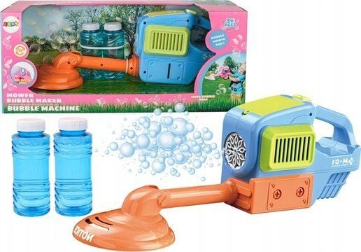 LeanToys maskin for såpebobler gressklipper/kanonsprayer to væsker blå