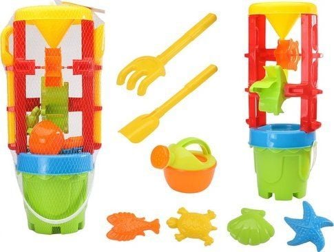 LeanToys Sand Maker Suuri ämpäri muotit värikäs