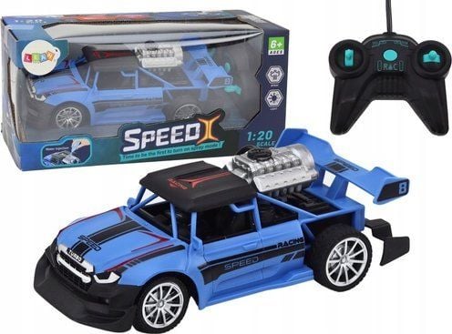 LeanToys RC-bil 1:20 med røykeffekt og blå lys
