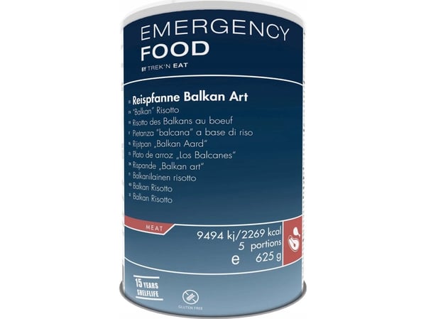 Trek N Eat EMERGENCY LINE Danie z ryżu for bałkańsku, 625g [Balkan Risotto-EL]