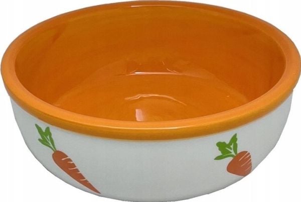 Yarro International keramisk skål for gnagere/kaniner motiv gulrot 10,5x4 cm