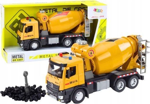 LeanToys betongbil gul med lys og lyd