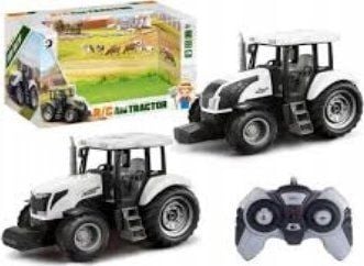 LeanToys RC kauko-ohjattava traktori 2.4G äänet Valkoinen