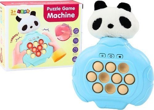 LeanToys ?Gra Pop-It Panda plysjkonsoll vibrasjons sensorisk leketøy