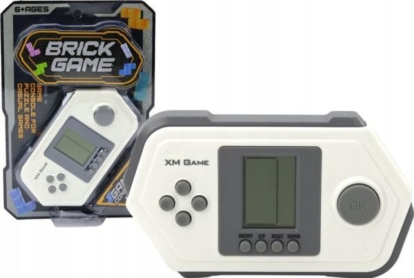 LeanToys elektronisk konsoll GameTetris Brick Game Grå - Hvit