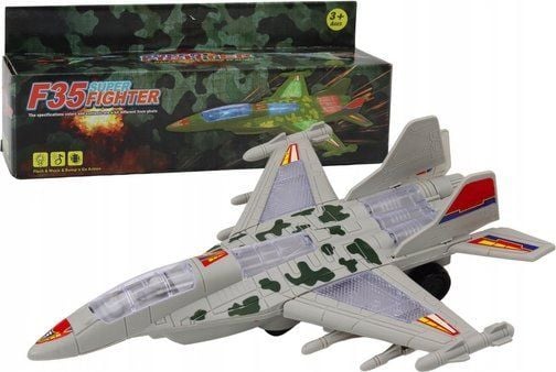 LeanToys F35 sotilashävittäjä Ajovalot Äänet Harmaa LeanToys F35 sotilashävittäjä Ajovalot Äänet Harmaa