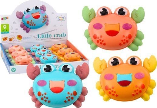 LeanToys Lille Glade Krabbe Nappende Fryklele 3 farger
