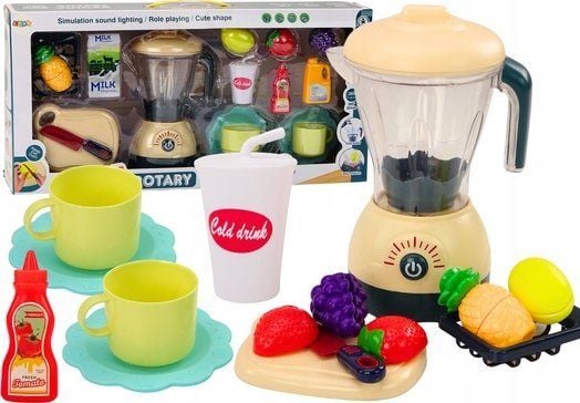 LeanToys elektrisk blender-sett til frukt (til kutting) med lys og lyder
