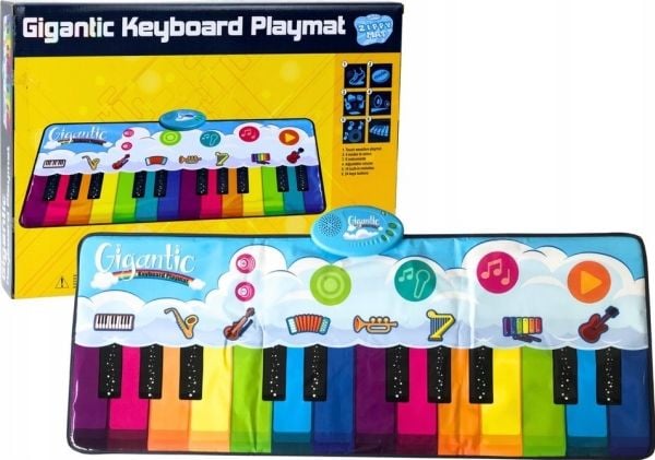 LeanToys dansematte – utdanningsleketøy, fargerikt pianoleketøy, 10 melodier