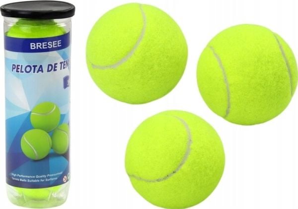 LeanToys Tennisballer Gul Tennisball 3 stk.