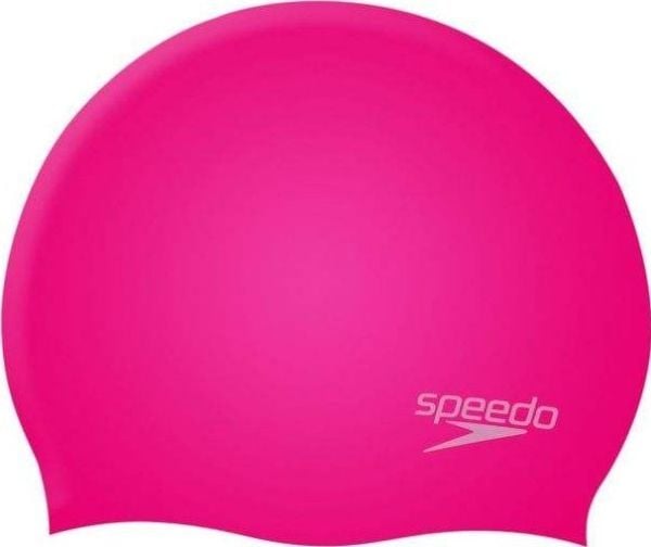 Speedo Junior Plain Moulded, Rosa, Caps, Hunkjønn, Barn, Svømming, Silikon