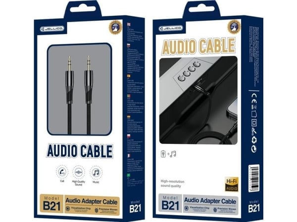 Jellico kabel JELLICO kabel B21 JACK 3,5MM - JACK 3,5MM 1,2M Svart standard