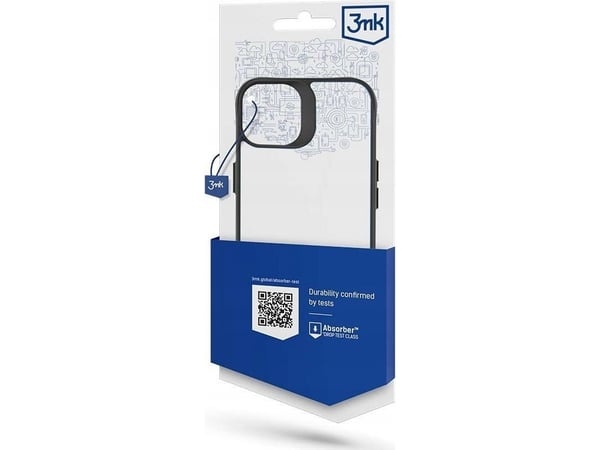 3MK Satin Armor Case+, Omslag, Apple, iPhone 16 Pro, 16 cm (6.3"), Svart, Transparent