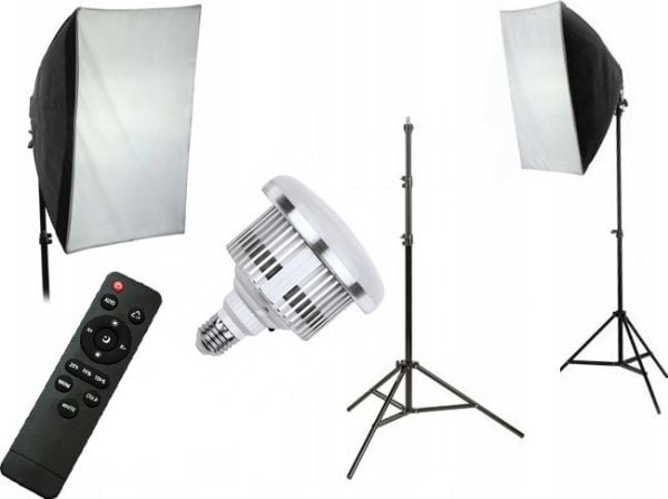 studio Xrec 5in1 Led 200w (1600w) 3000-6500k + Pilot Softbox 50x70cm jalusta 230cm / Led803