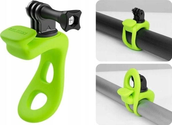 Telesin fleksibelt feste til sykkel/motorsykkel 360° for GoPro/SJCam/Xiaomi/DJI Insta360 (TLQ-002) grønn