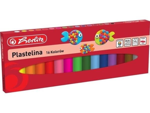 Herlitz PLASTELINA 16 farger modellkitt (WB)