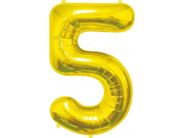GoDan Balon foliowy B&C Cyfra 5 złota 85 cm BC-HZL5