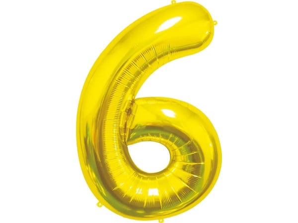 GoDan Balon foliowy B&C Cyfra 6 złota 85 cm BC-HZL6