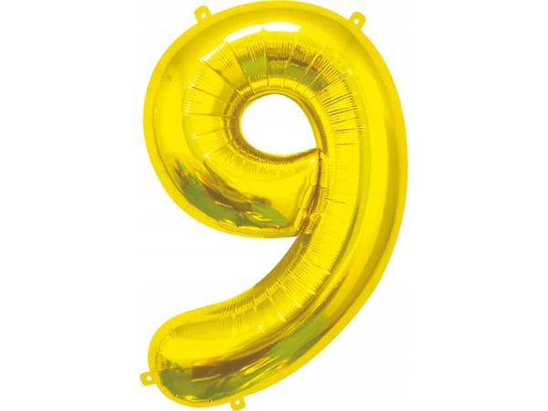GoDan Balon foliowy B&amp;C Cyfra 9 złota 85cm BC-HZL9 BC-HZL9