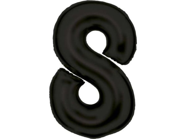 Folieballong nr. 8 satin svart 86 cm N34, pakket 9917310