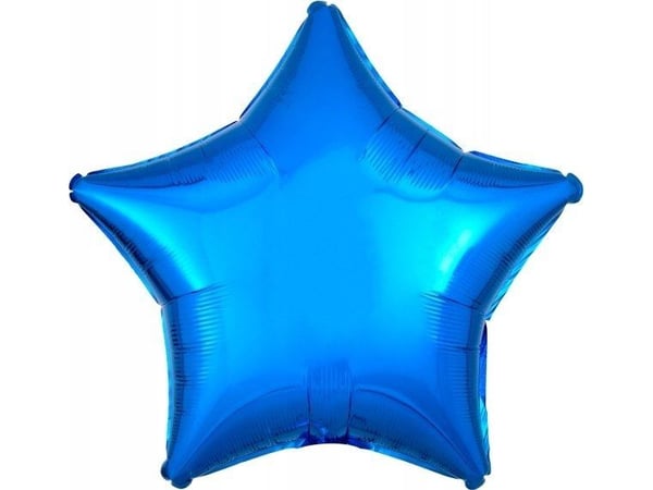 AMSCAN metallisk blå stjerne folieballong 48 cm 9914070