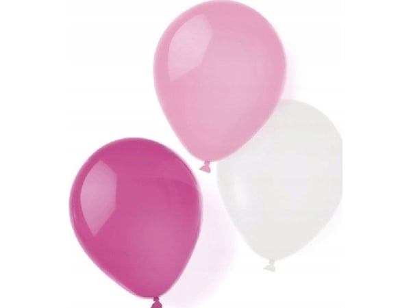 AMSCAN 8 varmrosa lateksballonger 25,4 cm / 10" 8 stk 9904896