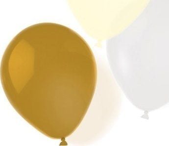 AMSCAN 8 gullbørste lateksballonger 25,4 cm / 10" 8 stk 9904898
