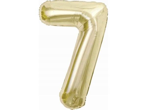 GoDan Balon foliowy B&C cyfra 7 szampańska 85 cm AA