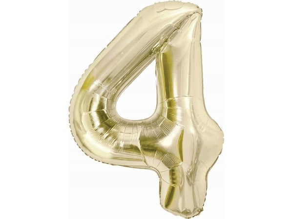 GoDan Balon foliowy B&amp;C cyfra 4 szampańska 85 cm AA AA