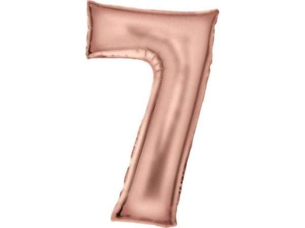 Folieballon nummer 7 satin pink gold 86 cm 9917319