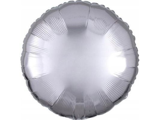 AMSCAN metallfolieballong sølv, rund 43 cm 9914086