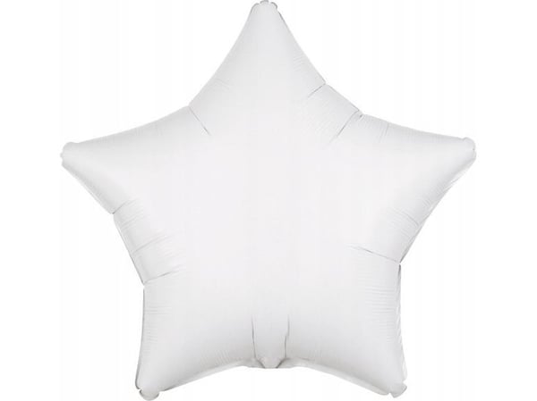 Amscan folieballong metallisk hvit stjerne 48 cm (9914091)