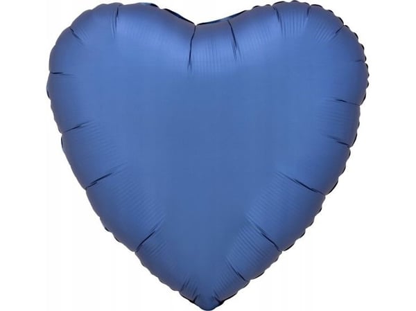 AMSCAN folieballong Lustre Azure blått hjerte 43 cm 9914096