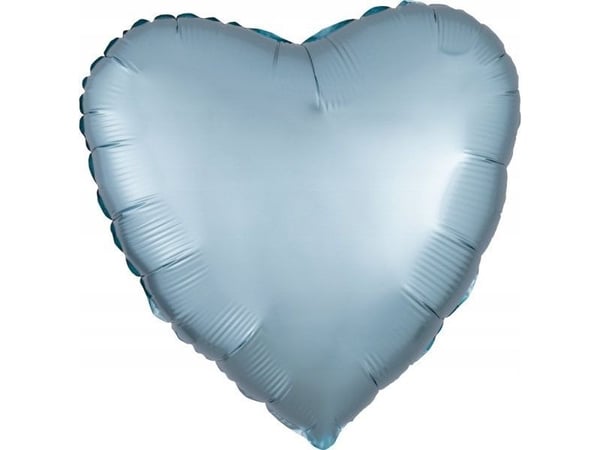 AMSCAN Folieballong Luster Pastellblått hjerte 43cm 9914117