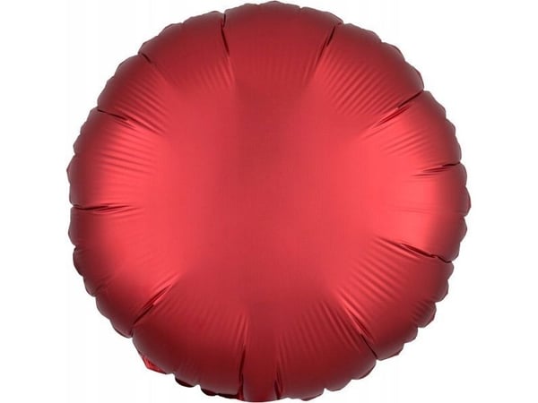 AMSCAN Folieballong Luster Mørk rød rund 43cm 9914134