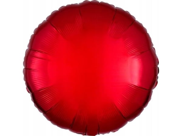 Amscan folieballong metallisk rød rund 43 cm, løst 9914083-92