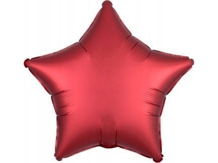 AMSCAN folieballong Lustre Dark rød stjerne 48 cm 9914136