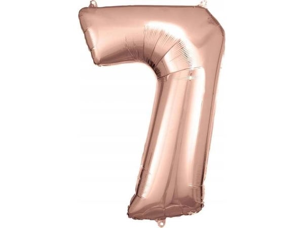 AMSCAN Folieballong stor nummer 7 rosa gull 57x86cm 9906282