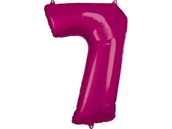 AMSCAN Folieballong stor nummer 7 rosa 57x86cm 9907289