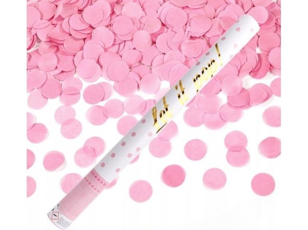 Cannon-konfetti rosa papirsirkel 60 cm 9916471