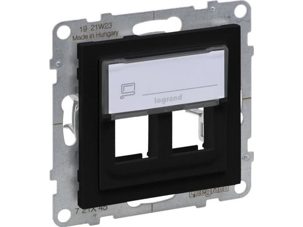 Legrand SUNO-sovitin KEYSTONE kaksinkertainen musta 721445