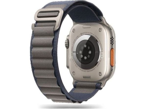 Tech-Protect nylonarmband till Apple Watch 4/5/6/7/8/9/SE/Ultra 1/2 (42/44/45/49 mm) Navy/Grey