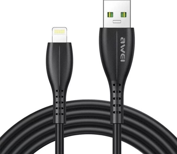 Awei USB-A til Lightning-kabel svart