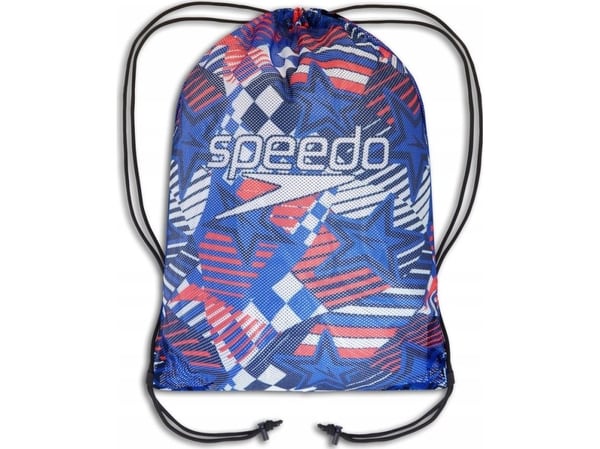 Speedo Ryggsekkveske, skolesportsskoveske, Speedo Printed Mesh Bag, størrelse 35 l