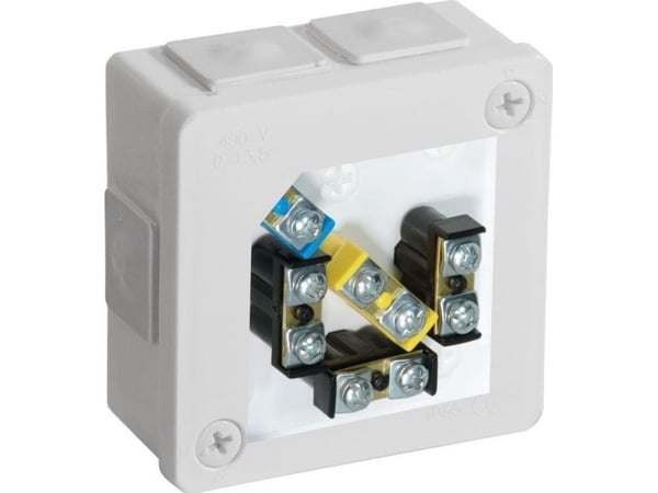 VIPLAST VP-22 infälld dosa m. klämmor 6 ingångar 022-51 vit IP55 86x86x40mm