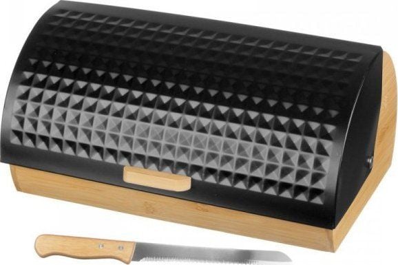 Brunbeste brødboks i bambus med kniv 2773 (svart) Brunbeste brødboks i bambus med kniv 2773 (svart)