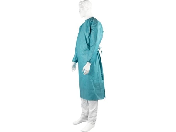 Operationskittel, ABENA Protectus, XL-L, 155cm, Ø170cm, grøn, SMMSS, standard, uden håndklæder, s... - (19 stk.)