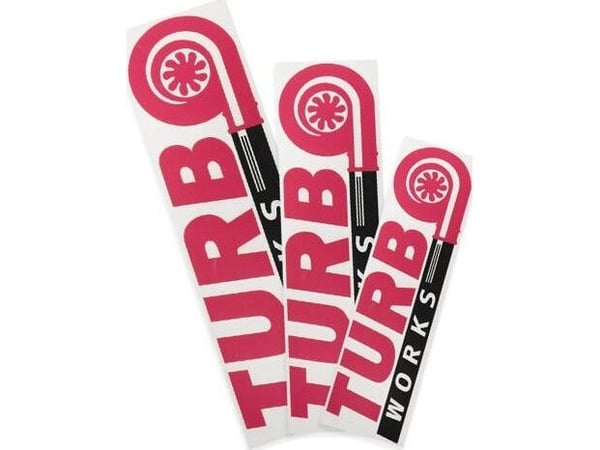 TurboWorks klistremerke lilla/svart 25 cm