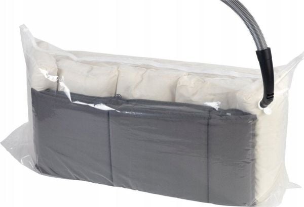 WENKO 3792767100, Myk klesoppbevaringsbag, Gjennomsiktig, Hvit, Polyamid, Polyethylen, Polypropylen (PP), Glidelås, 180 cm, 50 cm