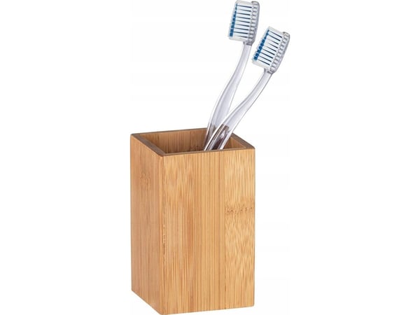 WENKO 23983100, Frittstående tannbørsteholder, Bamboo, Tre, Klassisk, 70 mm, 70 mm